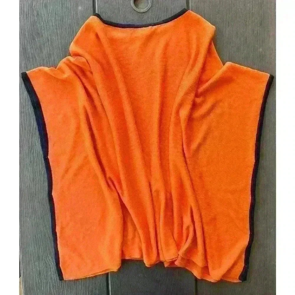Lauren Ralph Lauren Sleeveless Kaftan Sweater Sz Small/Medium Orange *FLAW* - Picture 4 of 12